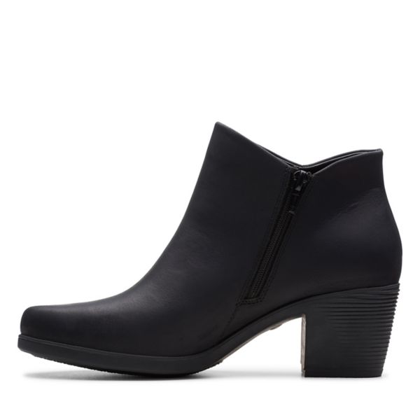 Clarks Womens Un Lindel Zip Ankle Boots Black | UK-3029186